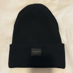 rag and bone black beanie
